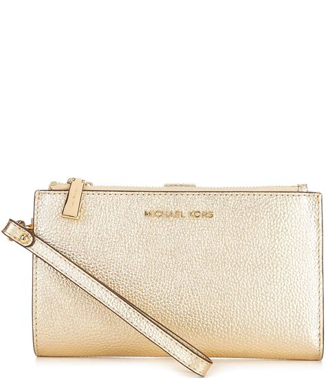 michael michael kors adele leather smartphone wristlet|Adele pebbled leather smartphone wallet.